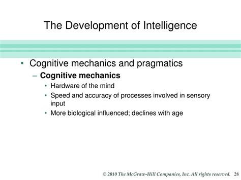 cognitive mechanics are similar to _ intelligenve